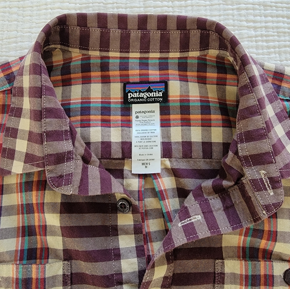 Patagonia Flannel Men's Medium Organic Cotton